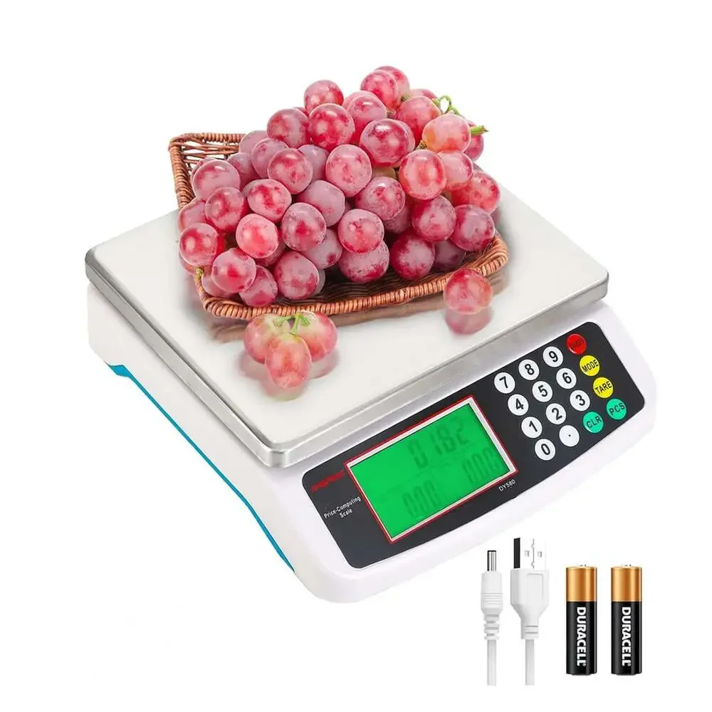 Digital Kitchen Scale 30Kg Stainless Steel Food Scale with LCD Display and Price